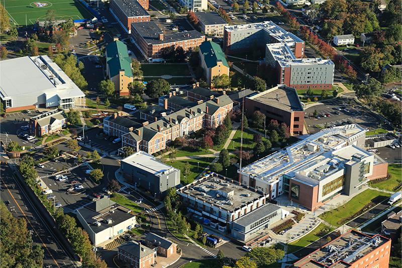 Aerial photo of campus